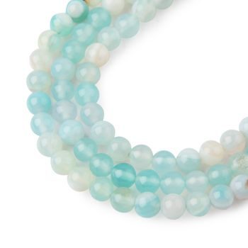 Mint Green Banded Agate beads 6mm