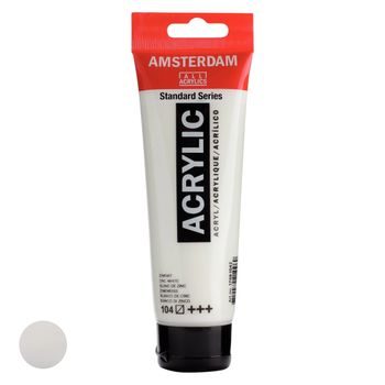 Amsterdam acrylic paint in a tube Standart Series 120 ml 104 Zinc White