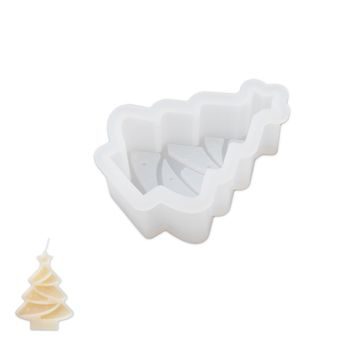 Silicone candle mould in the shape of a Christmas tree 60x80x27mm
