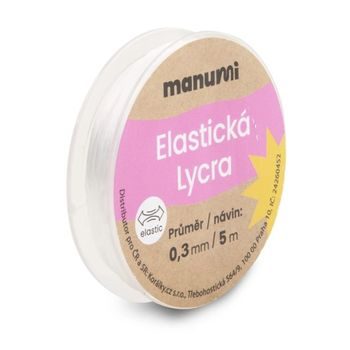 Elastická lycra 0,3mm/5m bílá