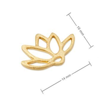 Amoracast connector small lotus 14x10mm gold-plated