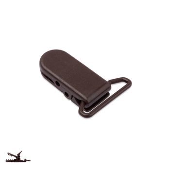 Plastic dummy clip 37x16x9mm Coconut Brown