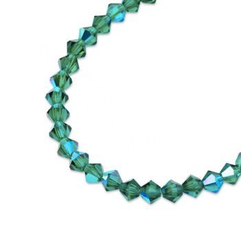 Preciosa MC bead Rondelle 3mm Emerald AB