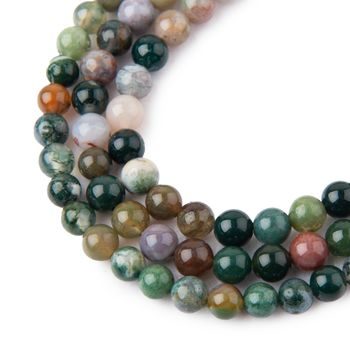 Indian Agate beads 6mm