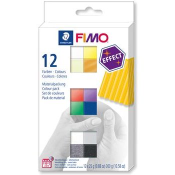 FIMO Effect set of 12 colours 25g