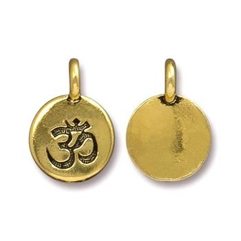 TierraCast pendant Om antique gold