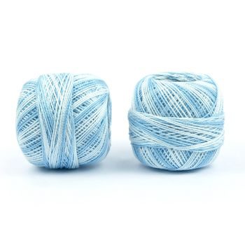 Pearl crochet yarn 85m ombre light blue