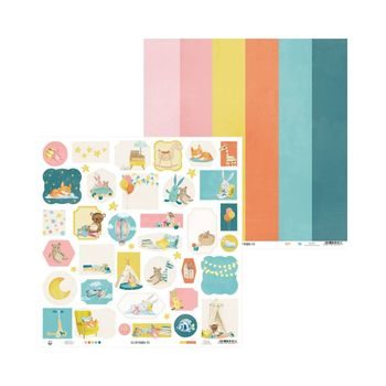 Set of papers with a print BASIC 20 sheets 24x34cm 270g/m²