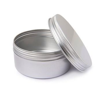 Aluminium candle container 92x45mm in the colour of silver