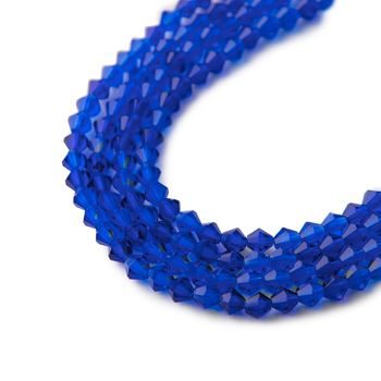 Czech crystal bicone beads 4mm Cobalt Blue