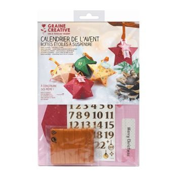 Set for making a star-shaped advent calendar
