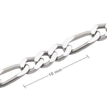 Strieborná retiazka v metráži figaro 2,5mm č.419