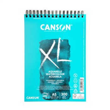 Canson skicár XL Aquarelle 30 listov A5 300g/m² krúžková väzba