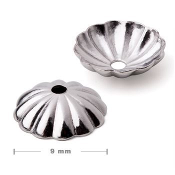 Stainless steel 316L bead cap 9x3mm