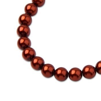 Preciosa guľatá perla MAXIMA 8mm Pearl Effect Dark Copper