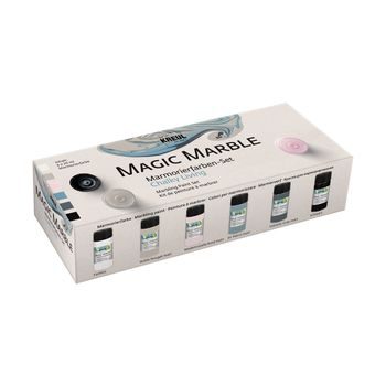 Sada Mramorovacia farba Magic Marble Kriedové farby 6x20ml