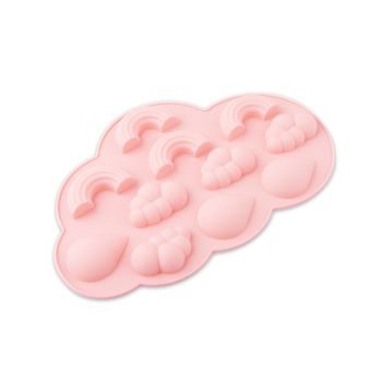 Silicone mould for casting creative clay with a rainbow motif