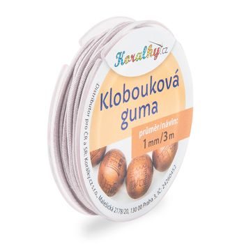 Klobouková guma 1mm/3m šedá č.11