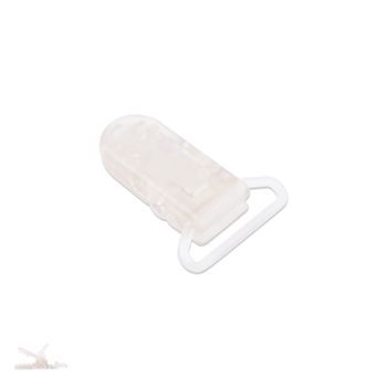 Plastic dummy clip 37x16x9mm Crystal