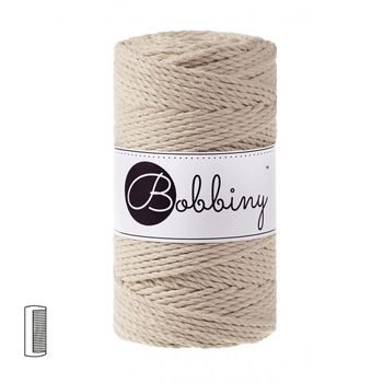 Bobbiny Macramé příze Regular 3PLY 3mm Beige