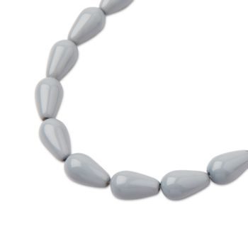 Preciosa Pear pearl 10x6mm Crystal Ceramic Grey