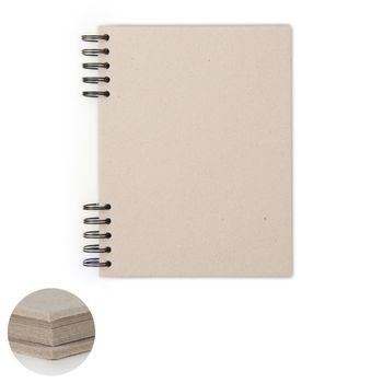 Scrapbook top ring bound album 12 sheets A5 in natural colour 600g/m²