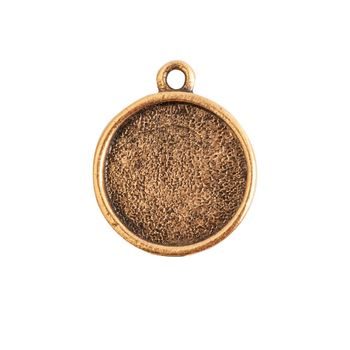 Nunn Design pendant with a setting circle 18x14,5mm gold-plated