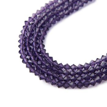 Czech crystal bicone beads 4mm Tanzanite