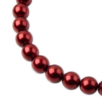 Glass pearls 10mm bordo