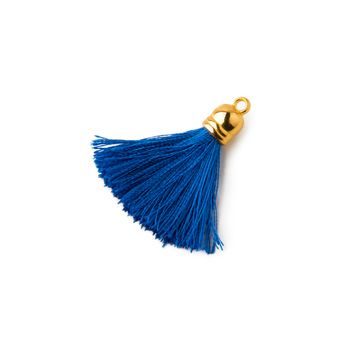 Silk tassel 3cm blue