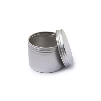 Aluminium candle container 65x50mm in the colour of silver