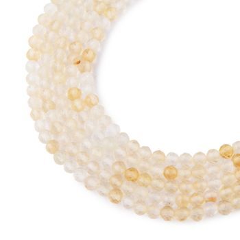 Citrine faceted beads 4mm