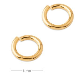 Silver jump ring gold-plated 5mm No.820