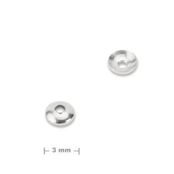 Stříbrný bižuterní kaplík 3 x 1 mm