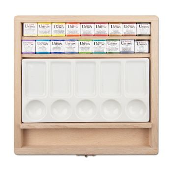 UMTON set of aquarelle paints Q-54 54 x 2.6 ml in a wooden case