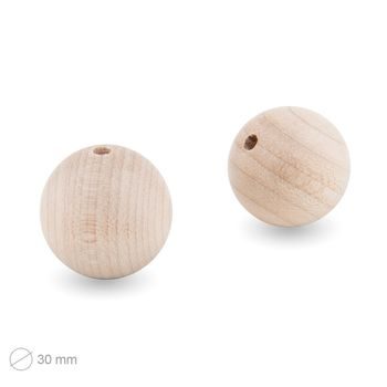 Wooden raw beads 30mm