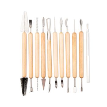 DAS Modeling tools with wooden handle set of 11pcs