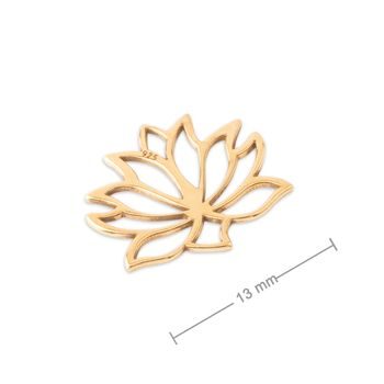 Silver connector lotus gold-plated 13mm No.804