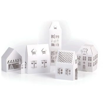 Set of Christmas-themed little houses 5 pcs