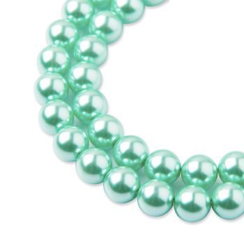 Glass pearls 8mm Mint green