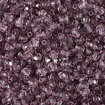 Broušené korálky 3mm Med Amethyst