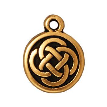 TierraCast pendant Celtic Round antique gold