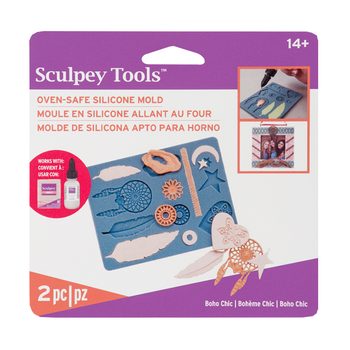 Sculpey silicone mould Boho