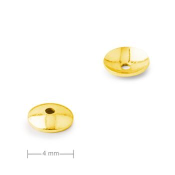 Eyepin bead cap 4mm gold