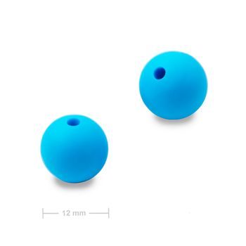 Silicone round beads 12mm Sky Blue