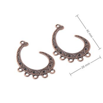 Chandelier earring findings 42x28mm antique copper