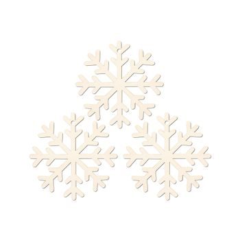 Wooden snowflake cutout C 8cm