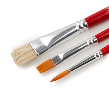 Set of kids paint brushes Mucki for schools and hobby 3pcs