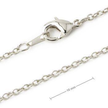 Jewellery chain with a clasp 45cm in the colour of silver No.29