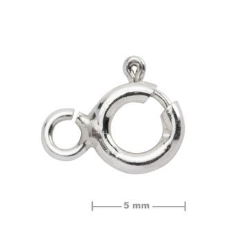 Sterling silver 925 springring with flat loop 5mm No.532